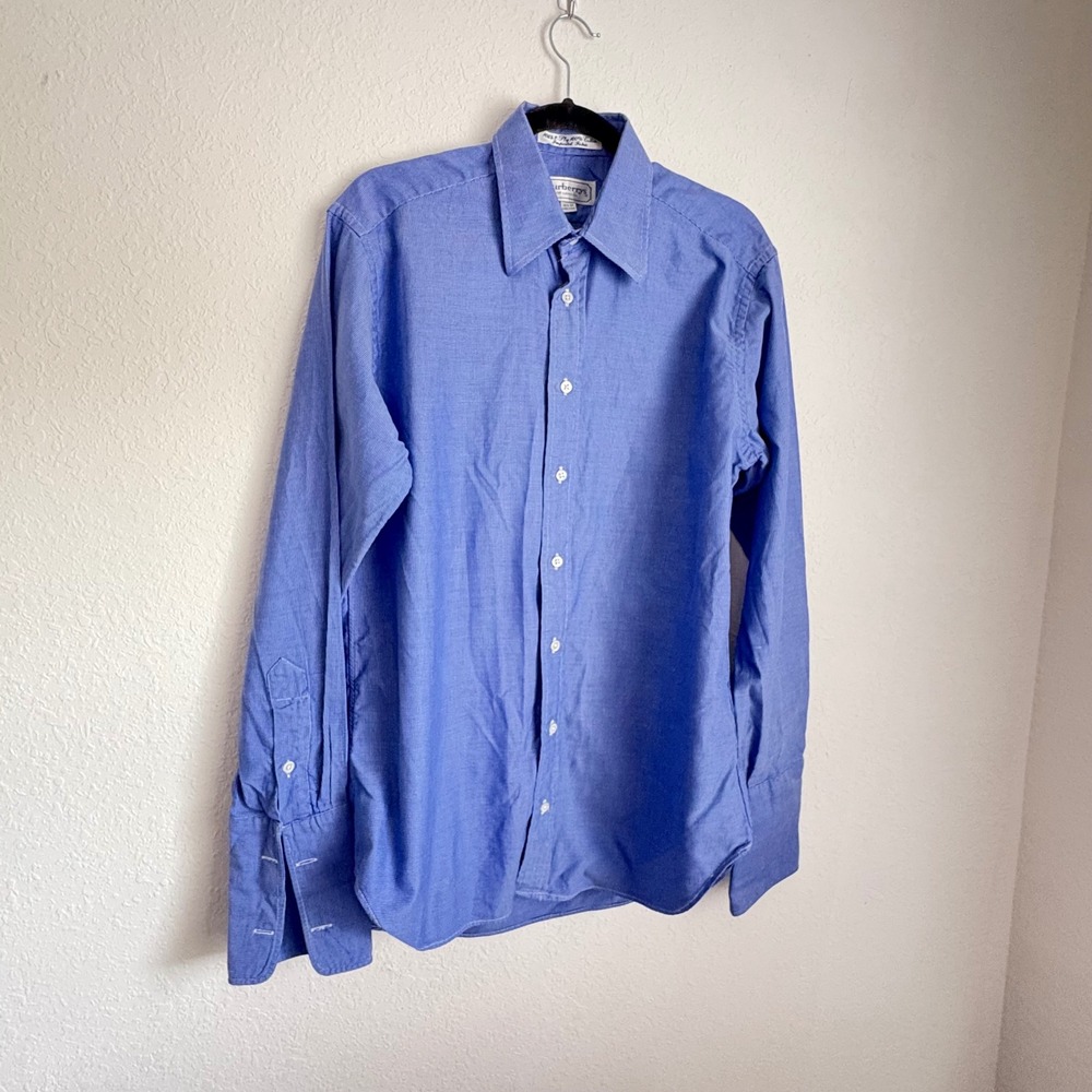 Burberrys of London Men's Blue 100% Cotton Dress Shirt 15 1/2 34‎